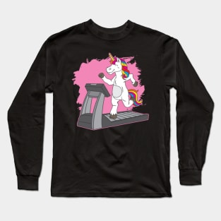 Unicorn treadmill shirt Long Sleeve T-Shirt